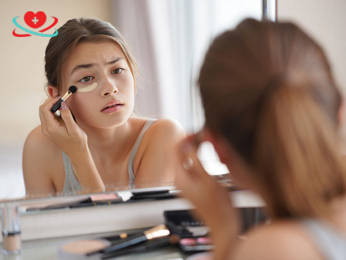 Девушка красится